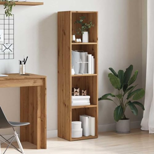 HEFZGDB Bücherregal Artisan-Eiche 36x30x143 cm Holzwerkstoff Vitrine Cd Regal Apothekerschrank Küche Küchenschrank für Wohnbereich Arbeitszimmer Büro Bibliothek von HEFZGDB