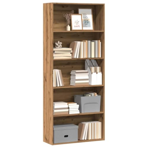 HEFZGDB Bücherregal Artisan-Eiche 80x30x189 cm Holzwerkstoff Vitrine Regale Mehrzweckschrank Apothekerschrank Küche für Wohnbereich Arbeitszimmer Bibliothek Büro von HEFZGDB