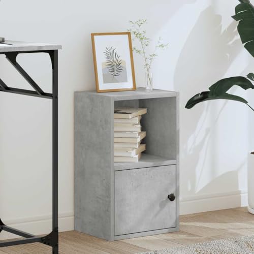 HEFZGDB Bücherregal Betongrau 31x24x52 cm Holzwerkstoff Regal Schlafzimmer Cd Regal Aktenschrank Regale für Schlafzimmer Bibliothek Büro Wohnbereich von HEFZGDB