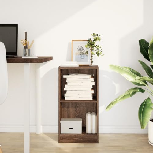 HEFZGDB Bücherregal Braun Eichen-Optik 40x24x76 cm Holzwerkstoff Allzweckschrank Bücherregal Klein Regale Vitrine für Büro Wohnbereich Arbeitszimmer Schlafzimmer von HEFZGDB