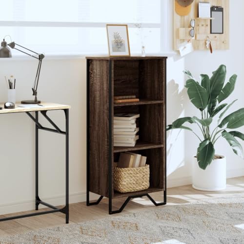 HEFZGDB Bücherregal Braun Eichen-Optik 50x31x106 cm Holzwerkstoff Allzweckschrank Cd Regal Aktenschrank Vitrine für Schlafzimmer Wohnbereich Arbeitszimmer Büro von HEFZGDB