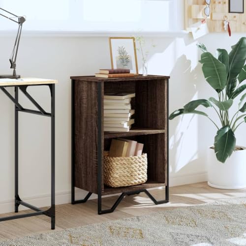 HEFZGDB Bücherregal Braun Eichen-Optik 50x31x74,5 cm Holzwerkstoff Allzweckschrank Cd Regal Aktenschrank Vitrine für Schlafzimmer Wohnbereich Arbeitszimmer Büro von HEFZGDB