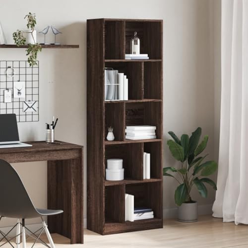 HEFZGDB Bücherregal Braun Eichen-Optik 57x28,5x174 cm Holzwerkstoff Küchenregal Aktenschrank Regale Küchenschrank für Schlafzimmer Bibliothek Wohnbereich Arbeitszimmer HEFZGDB Bücherregal Braun Eichen-Optik 57x28,5x174 cm Holzwerkstoff Küchenregal Aktenschrank Regale Küchenschrank für Schlafzimmer Bibliothek Wohnbereich Arbeitszimmer von HEFZGDB