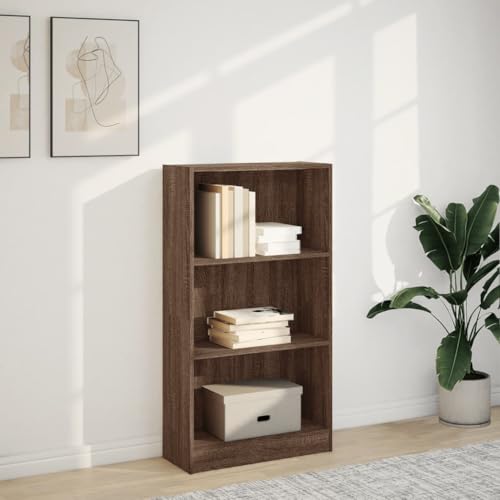 HEFZGDB Bücherregal Braun Eichen-Optik 60x24x109 cm Holzwerkstoff Allzweckschrank Bücherregal Klein Regale Vitrine für Büro Wohnbereich Arbeitszimmer Schlafzimmer von HEFZGDB