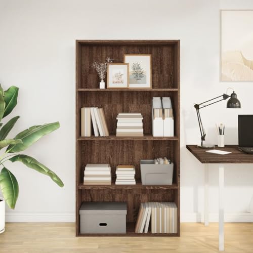 HEFZGDB Bücherregal Braun Eichen-Optik 80x30x152 cm Holzwerkstoff Vitrine Regale Mehrzweckschrank Apothekerschrank Küche für Wohnbereich Arbeitszimmer Bibliothek Büro HEFZGDB Bücherregal Braun Eichen-Optik 80x30x152 cm Holzwerkstoff Vitrine Regale Mehrzweckschrank Apothekerschrank Küche für Wohnbereich Arbeitszimmer Bibliothek Büro von HEFZGDB