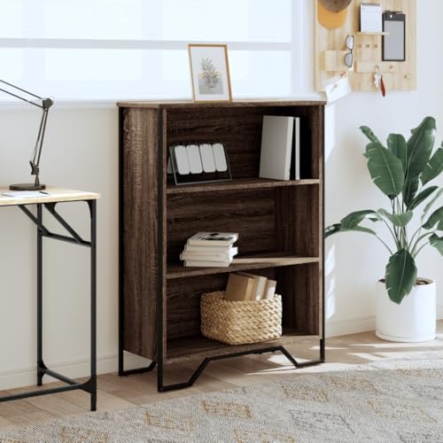 HEFZGDB Bücherregal Braun Eichen-Optik 80x31x106 cm Holzwerkstoff Allzweckschrank Cd Regal Aktenschrank Vitrine für Schlafzimmer Wohnbereich Arbeitszimmer Büro von HEFZGDB