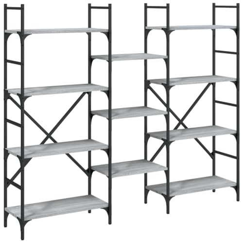 HEFZGDB Bücherregal Grau Sonoma 160x28,5x136,5 cm Holzwerkstoff Allzweckschrank Bücherregal Klein Regale Vitrine für Büro Bibliothek Schlafzimmer Wohnbereich HEFZGDB Bücherregal Grau Sonoma 160x28,5x136,5 cm Holzwerkstoff Allzweckschrank Bücherregal Klein Regale Vitrine für Büro Bibliothek Schlafzimmer Wohnbereich von HEFZGDB