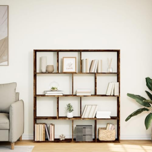 HEFZGDB Bücherregal Räuchereiche 132x29x141,5 cm Holzwerkstoff Vitrine Aktenschrank Apothekerschrank Küche Küchenschrank für Bibliothek Schlafzimmer Arbeitszimmer Wohnbereich HEFZGDB Bücherregal Räuchereiche 132x29x141,5 cm Holzwerkstoff Vitrine Aktenschrank Apothekerschrank Küche Küchenschrank für Bibliothek Schlafzimmer Arbeitszimmer Wohnbereich von HEFZGDB