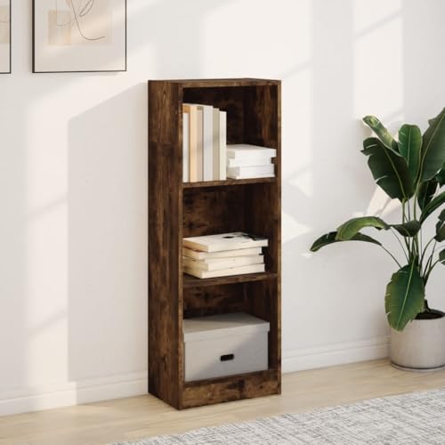 HEFZGDB Bücherregal Räuchereiche 40x24x109 cm Holzwerkstoff Allzweckschrank Bücherregal Klein Regale Vitrine für Büro Wohnbereich Arbeitszimmer Schlafzimmer von HEFZGDB
