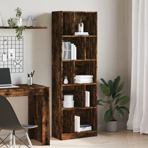 HEFZGDB Bücherregal Räuchereiche 57x28,5x174 cm Holzwerkstoff Küchenregal Aktenschrank Regale Küchenschrank für Schlafzimmer Bibliothek Wohnbereich Arbeitszimmer HEFZGDB Bücherregal Räuchereiche 57x28,5x174 cm Holzwerkstoff Küchenregal Aktenschrank Regale Küchenschrank für Schlafzimmer Bibliothek Wohnbereich Arbeitszimmer von HEFZGDB