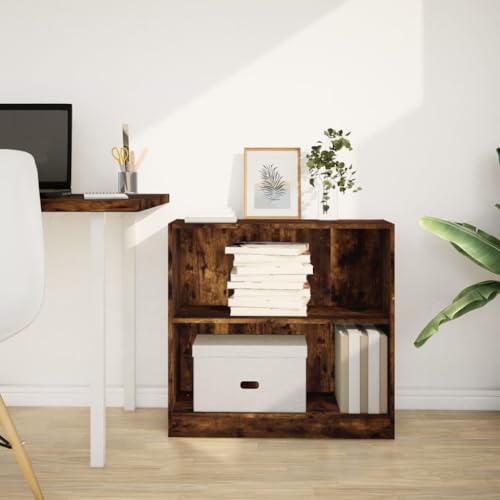 HEFZGDB Bücherregal Räuchereiche 80x24x76 cm Holzwerkstoff Allzweckschrank Bücherregal Klein Regale Vitrine für Büro Wohnbereich Arbeitszimmer Schlafzimmer HEFZGDB Bücherregal Räuchereiche 80x24x76 cm Holzwerkstoff Allzweckschrank Bücherregal Klein Regale Vitrine für Büro Wohnbereich Arbeitszimmer Schlafzimmer von HEFZGDB
