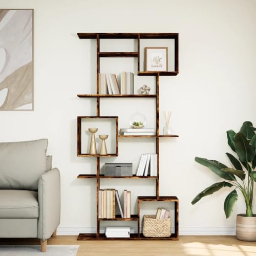 HEFZGDB Bücherregal Räuchereiche 92x29x188 cm Holzwerkstoff Allzweckschrank Bücherregal Klein Regale Küchenregal für Arbeitszimmer Büro Schlafzimmer Wohnbereich HEFZGDB Bücherregal Räuchereiche 92x29x188 cm Holzwerkstoff Allzweckschrank Bücherregal Klein Regale Küchenregal für Arbeitszimmer Büro Schlafzimmer Wohnbereich von HEFZGDB