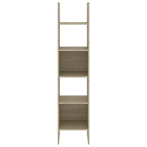 HEFZGDB Bücherregal Sonoma-Eiche 40x35x180 cm Holzwerkstoff Allzweckschrank Cd Regal Regale Vitrine für Schlafzimmer Wohnbereich Bibliothek Büro von HEFZGDB