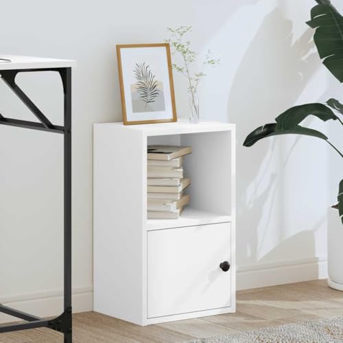 HEFZGDB Bücherregal Weiß 31x24x52 cm Holzwerkstoff Regal Schlafzimmer Cd Regal Aktenschrank Regale für Schlafzimmer Bibliothek Büro Wohnbereich von HEFZGDB