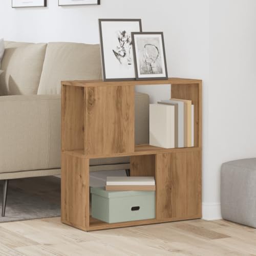 HEFZGDB Bücherschrank Artisan-Eiche 60x24x63 cm Holzwerkstoff Allzweckschrank Cd Regal Regale Küchenschrank für Büro Arbeitszimmer Wohnbereich Bibliothek von HEFZGDB