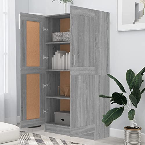HEFZGDB Bücherschrank Grau Sonoma 82,5x30,5x150 cm Holzwerkstoff Regal Küche Cd Regal Aktenschrank Apothekerschrank Küche für Büro Arbeitszimmer Wohnbereich Schlafzimmer HEFZGDB Bücherschrank Grau Sonoma 82,5x30,5x150 cm Holzwerkstoff Regal Küche Cd Regal Aktenschrank Apothekerschrank Küche für Büro Arbeitszimmer Wohnbereich Schlafzimmer von HEFZGDB
