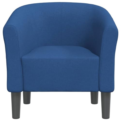 HEFZGDB Clubsessel Blau Stoff Living Room Chairs Loungesessel Wohnzimmer Esszimmerstühle Küchenstühle für Schlafzimmer Arbeitszimmer Balkon Wohnbereich von HEFZGDB
