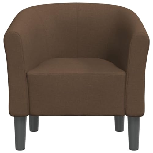 HEFZGDB Clubsessel Braun Stoff Living Room Chairs Loungesessel Wohnzimmer Esszimmerstühle Küchenstühle für Schlafzimmer Arbeitszimmer Balkon Wohnbereich von HEFZGDB