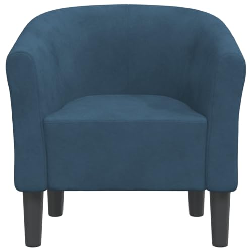 HEFZGDB Clubsessel Dunkelblau Samt Sessel Schlafzimmer Loungesessel Wohnzimmer Schminktisch Stuhl Küchenstühle für Schlafzimmer Wohnbereich Arbeitszimmer Balkon von HEFZGDB