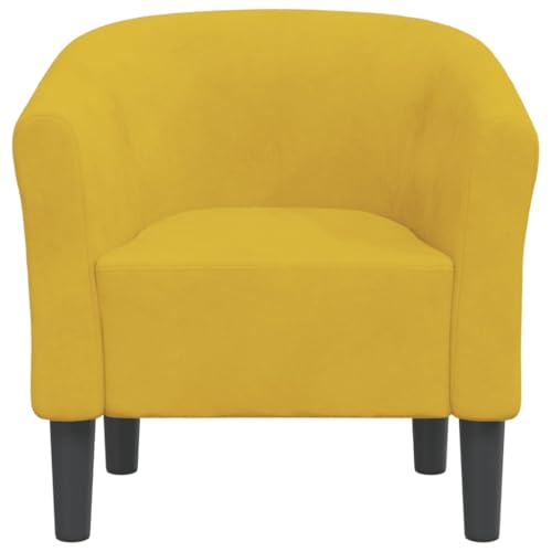 HEFZGDB Clubsessel Gelb Samt Sessel Schlafzimmer Loungesessel Wohnzimmer Schminktisch Stuhl Küchenstühle für Schlafzimmer Wohnbereich Arbeitszimmer Balkon HEFZGDB Clubsessel Gelb Samt Sessel Schlafzimmer Loungesessel Wohnzimmer Schminktisch Stuhl Küchenstühle für Schlafzimmer Wohnbereich Arbeitszimmer Balkon von HEFZGDB