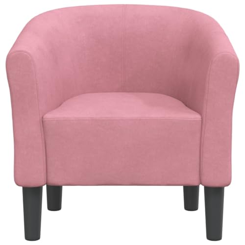 HEFZGDB Clubsessel Rosa Samt Sessel Schlafzimmer Loungesessel Wohnzimmer Schminktisch Stuhl Küchenstühle für Schlafzimmer Wohnbereich Arbeitszimmer Balkon von HEFZGDB