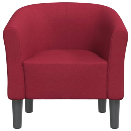 HEFZGDB Clubsessel Weinrot Stoff Living Room Chairs Loungesessel Wohnzimmer Esszimmerstühle Küchenstühle für Schlafzimmer Arbeitszimmer Balkon Wohnbereich von HEFZGDB