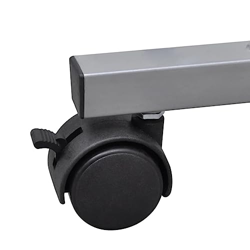 HEFZGDB Computertisch Computerwagen PC Tisch Bürotisch Laptop Rollen schwarz Computer Schreibtisch Schreibtische Kleiner Schreibtisch Esstisch Klein für Arbeitszimmer Wohnbereich Schlafzimmer Küche von HEFZGDB
