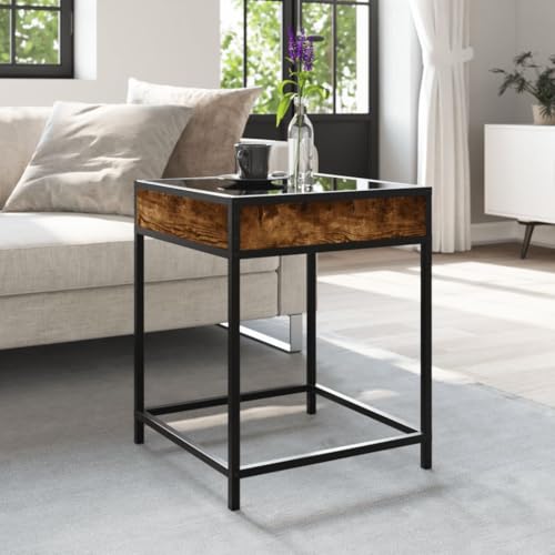 HEFZGDB Couchtisch mit Infinity-LED Räuchereiche 40x40x51 cm Couchtisch Vintage Wohnzimmertisch Klein Fernsehtisch Kleiner Couchtisch für Café Wohnzimmer Innenhof Garten HEFZGDB Couchtisch mit Infinity-LED Räuchereiche 40x40x51 cm Couchtisch Vintage Wohnzimmertisch Klein Fernsehtisch Kleiner Couchtisch für Café Wohnzimmer Innenhof Garten von HEFZGDB