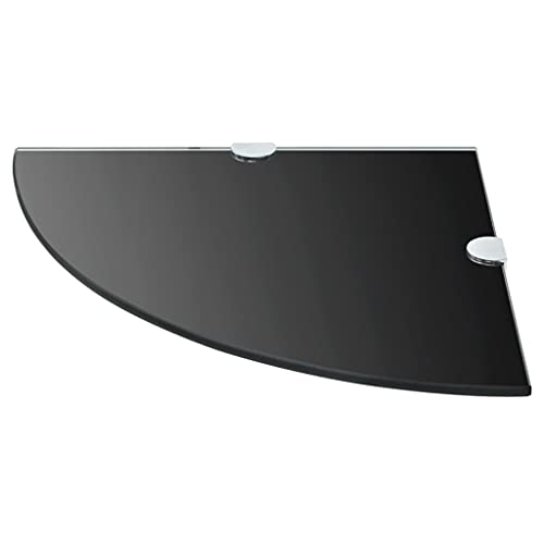 HEFZGDB Eckablage mit Verchromten Halterungen Glas Schwarz 25x25 cm Wandregal Bad Schwebendes Bücherregal Schweberegale Regalboden für Küche Badezimmer Arbeitszimmer Wohnbereich HEFZGDB Eckablage mit Verchromten Halterungen Glas Schwarz 25x25 cm Wandregal Bad Schwebendes Bücherregal Schweberegale Regalboden für Küche Badezimmer Arbeitszimmer Wohnbereich von HEFZGDB