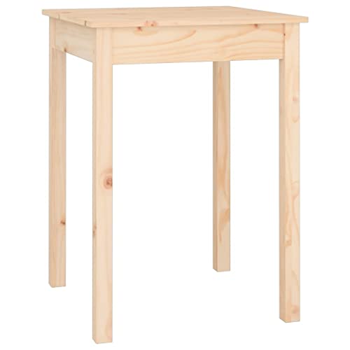 HEFZGDB Esstisch 55x55x75 cm Massivholz Kiefer Tisch Wohnzimmer Bartisch Campingtisch Esszimmertisch für Garten Küche Balkon Speisesaal von HEFZGDB