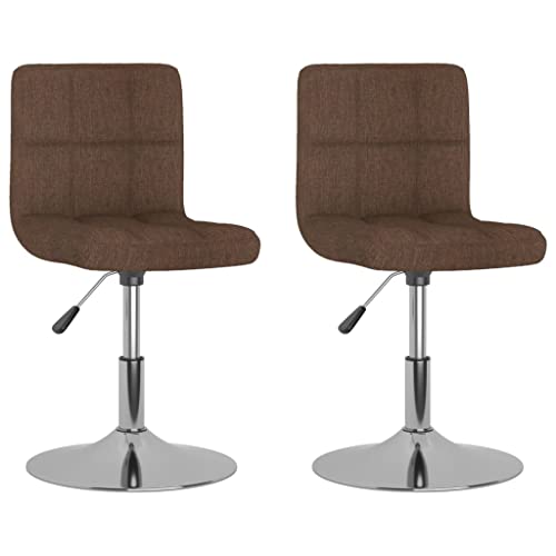 HEFZGDB Esszimmerstühle 2 STK. Drehbar Braun Stoff Vanity Chair Esszimmerstühle Schminktisch Stuhl Stuhl Esszimmer für Balkon Küche Wohnstube Speisesaal HEFZGDB Esszimmerstühle 2 STK. Drehbar Braun Stoff Vanity Chair Esszimmerstühle Schminktisch Stuhl Stuhl Esszimmer für Balkon Küche Wohnstube Speisesaal von HEFZGDB