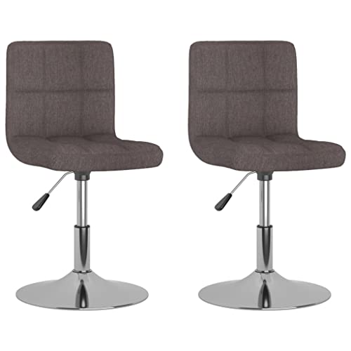 HEFZGDB Esszimmerstühle 2 STK. Drehbar Taupe Stoff Vanity Chair Esszimmerstühle Schminktisch Stuhl Stuhl Esszimmer für Balkon Küche Wohnstube Speisesaal von HEFZGDB