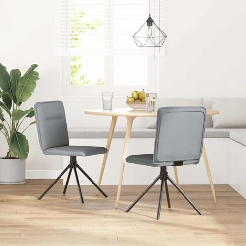 HEFZGDB Esszimmerstühle 2 STK. Hellgrau Stoff Stuhl Esszimmer Dining Chairs Besucherstuhl Küchenstühle Modern für Wohnstube Speisesaal Küche Balkon von HEFZGDB