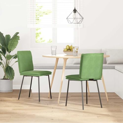HEFZGDB Esszimmerstühle 2 STK. Hellgrün Samt Bequemer Stuhl Schminkstuhl Essstuhl Dining Chairs für Speisesaal Wohnstube Balkon Küche von HEFZGDB