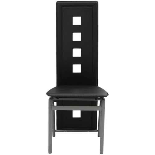 HEFZGDB Esszimmerstühle 2 STK. Schwarz Kunstleder Stuhl Wohnzimmer Sitzhocker Dining Chairs Stuhl Esszimmer für Speisesaal Küche Wohnstube Balkon von HEFZGDB