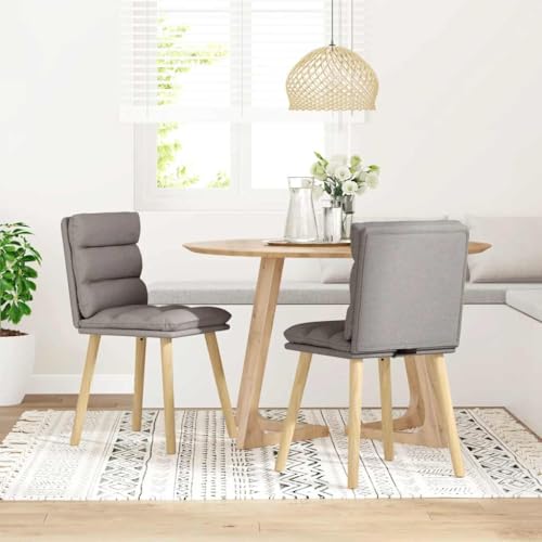 HEFZGDB Esszimmerstühle 2 STK. Taupe Stoff Gartenstuhl Esszimmerstühle Essstuhl Küchenstühle Modern für Speisesaal Küche Balkon Wohnstube von HEFZGDB