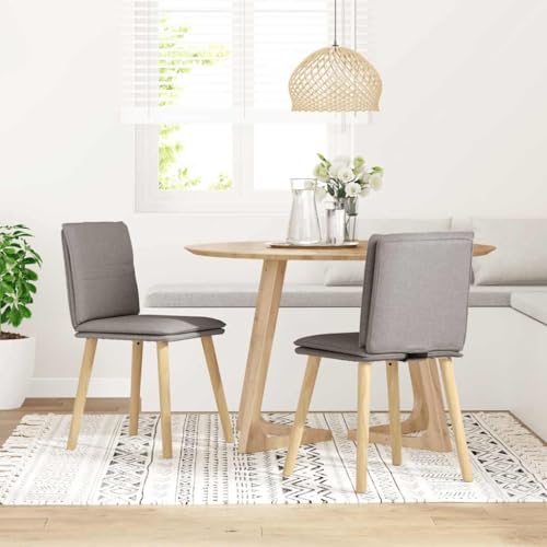 HEFZGDB Esszimmerstühle 2 STK. Taupe Stoff Küchenstuhl Sitzhocker Essstuhl Küchenstühle Modern für Balkon Speisesaal Küche Wohnstube von HEFZGDB