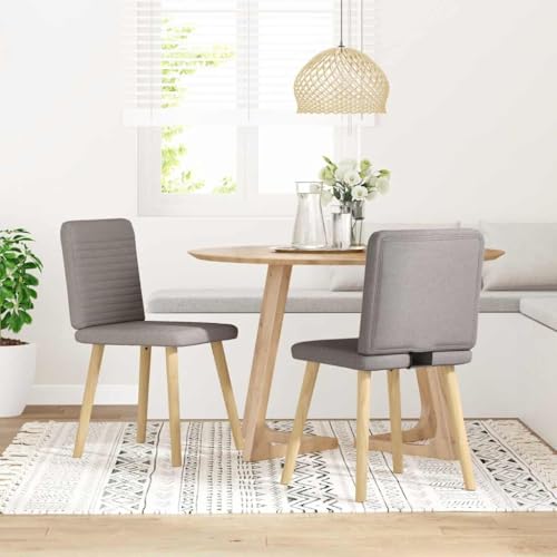HEFZGDB Esszimmerstühle 2 STK. Taupe Stoff Schminksessel Esszimmerstühle Wohnzimmer Stühle Essstuhl für Wohnstube Speisesaal Balkon Küche von HEFZGDB