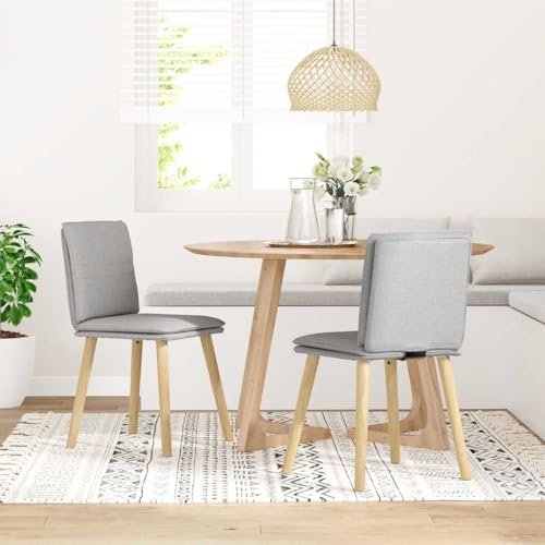 HEFZGDB Esszimmerstühle 2 STK. Wolkengrau Stoff Küchenstuhl Sitzhocker Essstuhl Küchenstühle Modern für Balkon Speisesaal Küche Wohnstube von HEFZGDB