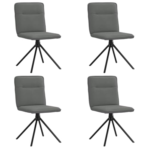 HEFZGDB Esszimmerstühle 4 STK. Dunkelgrau Stoff Stuhl Esszimmer Dining Chairs Besucherstuhl Küchenstühle Modern für Wohnstube Speisesaal Küche Balkon von HEFZGDB