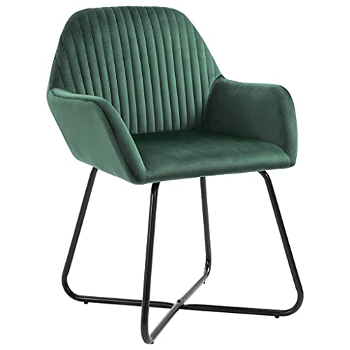 HEFZGDB Esszimmerstühle 4 STK. Grün Samt Bequemer Stuhl Schminkstuhl Essstuhl Dining Chairs für Wohnstube Speisesaal Balkon Küche von HEFZGDB