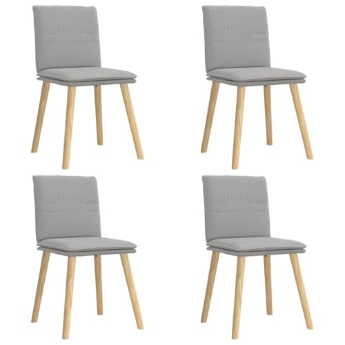 HEFZGDB Esszimmerstühle 4 STK. Wolkengrau Stoff Küchenstuhl Sitzhocker Essstuhl Küchenstühle Modern für Balkon Speisesaal Küche Wohnstube von HEFZGDB