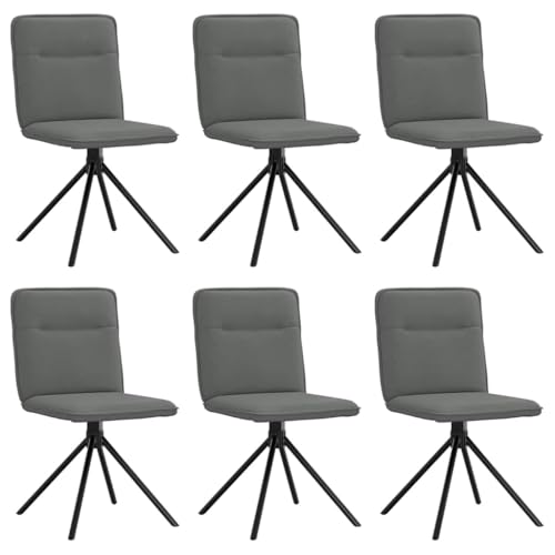 HEFZGDB Esszimmerstühle 6 STK. Dunkelgrau Stoff Stuhl Esszimmer Dining Chairs Besucherstuhl Küchenstühle Modern für Wohnstube Speisesaal Küche Balkon von HEFZGDB