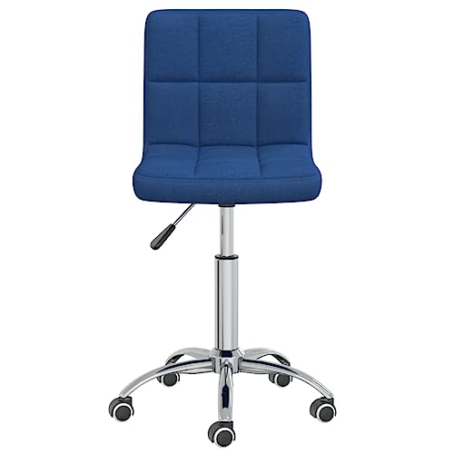 HEFZGDB Esszimmerstuhl Drehbar Blau Stoff Gartenstuhl Esszimmerstühle Essstuhl Küchenstühle Modern für Küche Speisesaal Wohnstube Balkon von HEFZGDB
