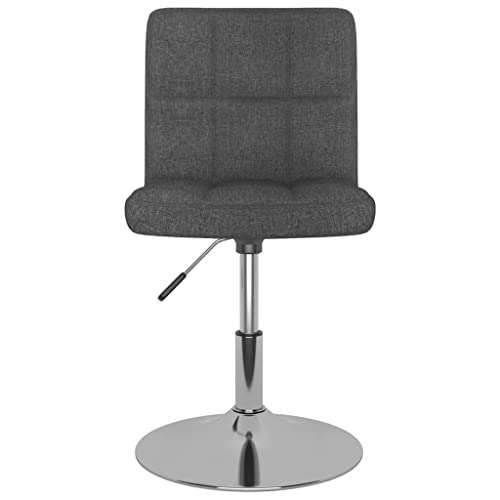 HEFZGDB Esszimmerstuhl Drehbar Dunkelgrau Stoff Vanity Chair Esszimmerstühle Schminktisch Stuhl Stuhl Esszimmer für Balkon Küche Wohnstube Speisesaal von HEFZGDB