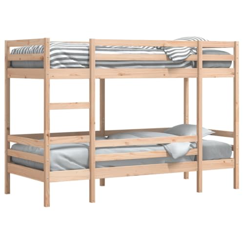 HEFZGDB Etagenbett 80x200 cm Massivholz Kiefer Jugendbett Gästebett Bed Frame Single Bed für Gästezimmer Schlafzimmer Herberge Wohnbereich von HEFZGDB