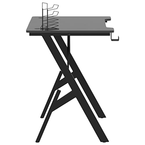 HEFZGDB Gaming-Schreibtisch mit Y-Gestell Schwarz 90x60x75 cm Computer Schreibtisch Schreibtische Kleiner Schreibtisch Esstisch Klein für Wohnbereich Küche Schlafzimmer Arbeitszimmer von HEFZGDB
