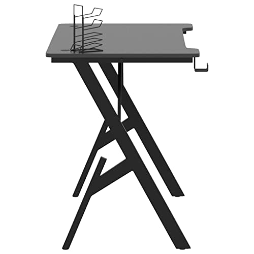 HEFZGDB Gaming-Schreibtisch mit Y-Gestell Schwarz und Rot 110x60x75 cm Computer Schreibtisch Schreibtische Kleiner Schreibtisch Esstisch Klein für Wohnbereich Küche Schlafzimmer Arbeitszimmer von HEFZGDB