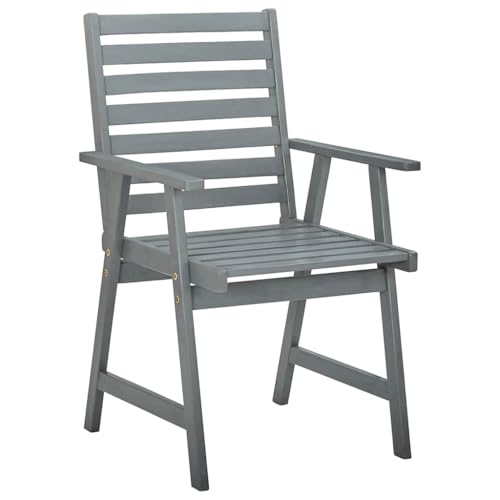 HEFZGDB Garten-Essstühle mit Kissen 3 STK. Massivholz Akazie Schtul Gartenstühle Essstühle Loungesessel Wohnzimmer für Innenhof Garten Terrasse Parks von HEFZGDB