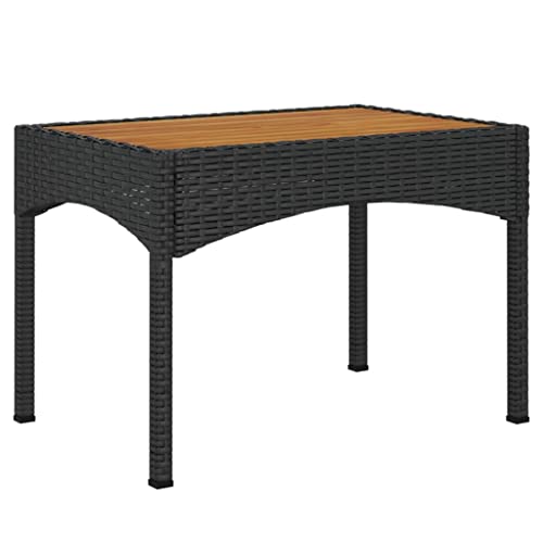HEFZGDB Garten-Relaxstühle 2 STK. mit Tisch Schwarz Poly Rattan Kleiner Sessel Loungesessel Wohnzimmer Camping Chair Seselstuhl Wohnzimmer für Balkon Garten Terrasse Innenhof von HEFZGDB